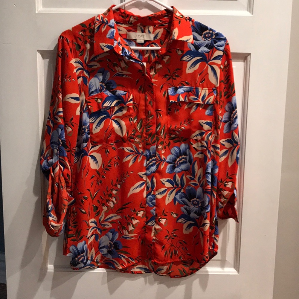 Loft floral blouse